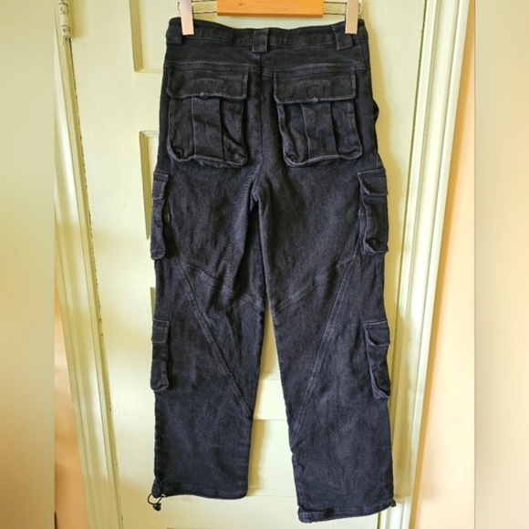 I.AM.GIA black wide leg cargo pants Y2K 90s mall goth - Picture 6 of 9